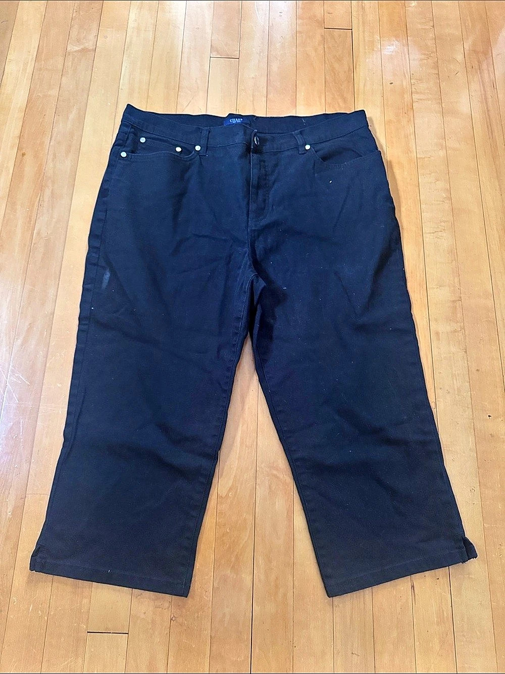 Chaps Black denim capri pants women’s Size 16